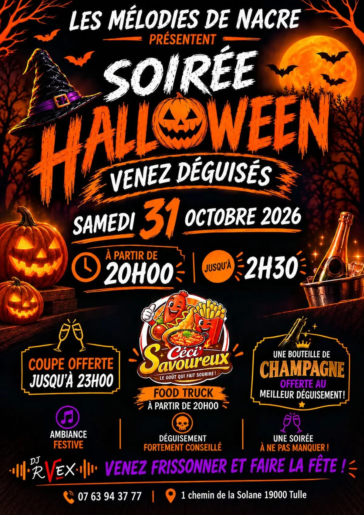  Soirée  Halloween aux Mélodies de Nacre