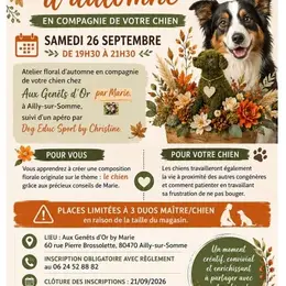 Atelier floral avec mon chien