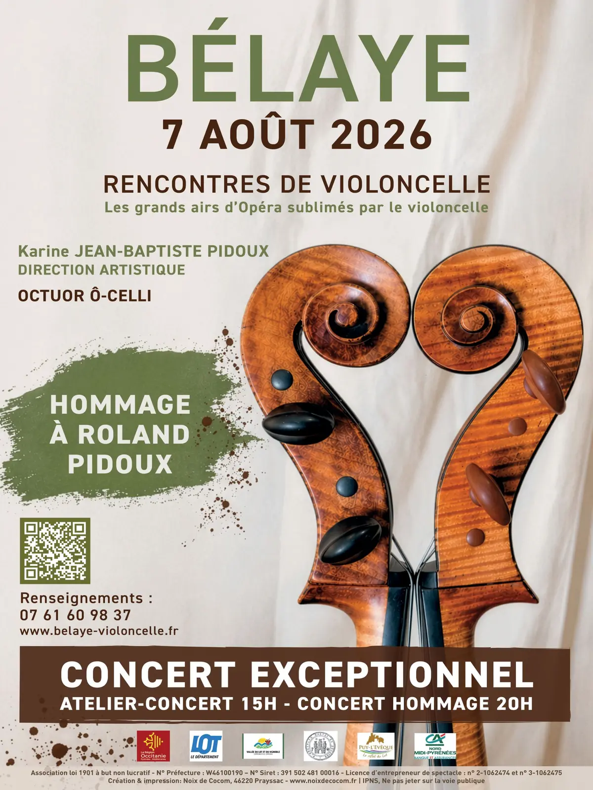 Rencontres de violoncelle de Belaye : concert Hommage à Roland Pidoux
