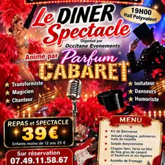Le diner spectacle animé par Parfum cabaret