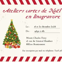 Cartes de Noël en linogravure