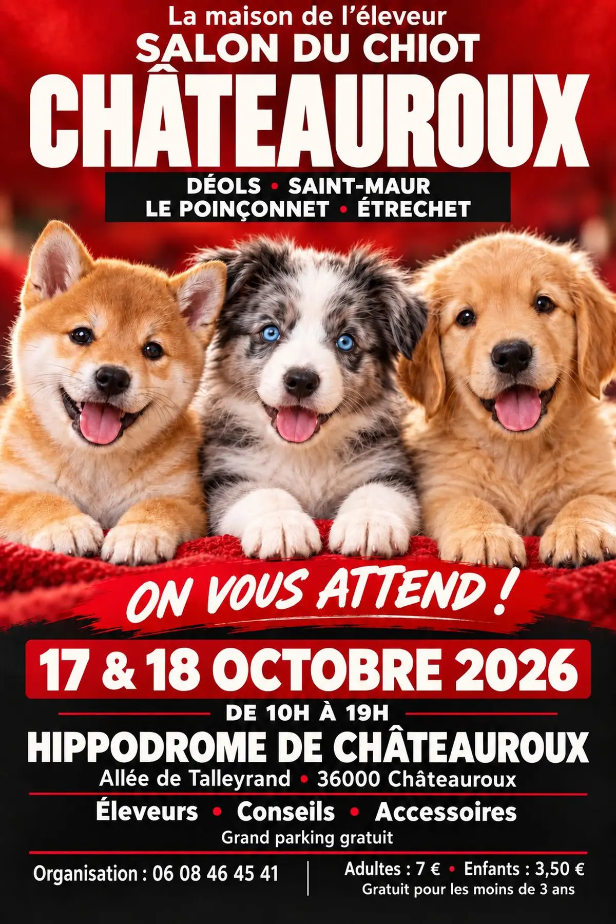 Salon du chiot et du chaton Châteauroux