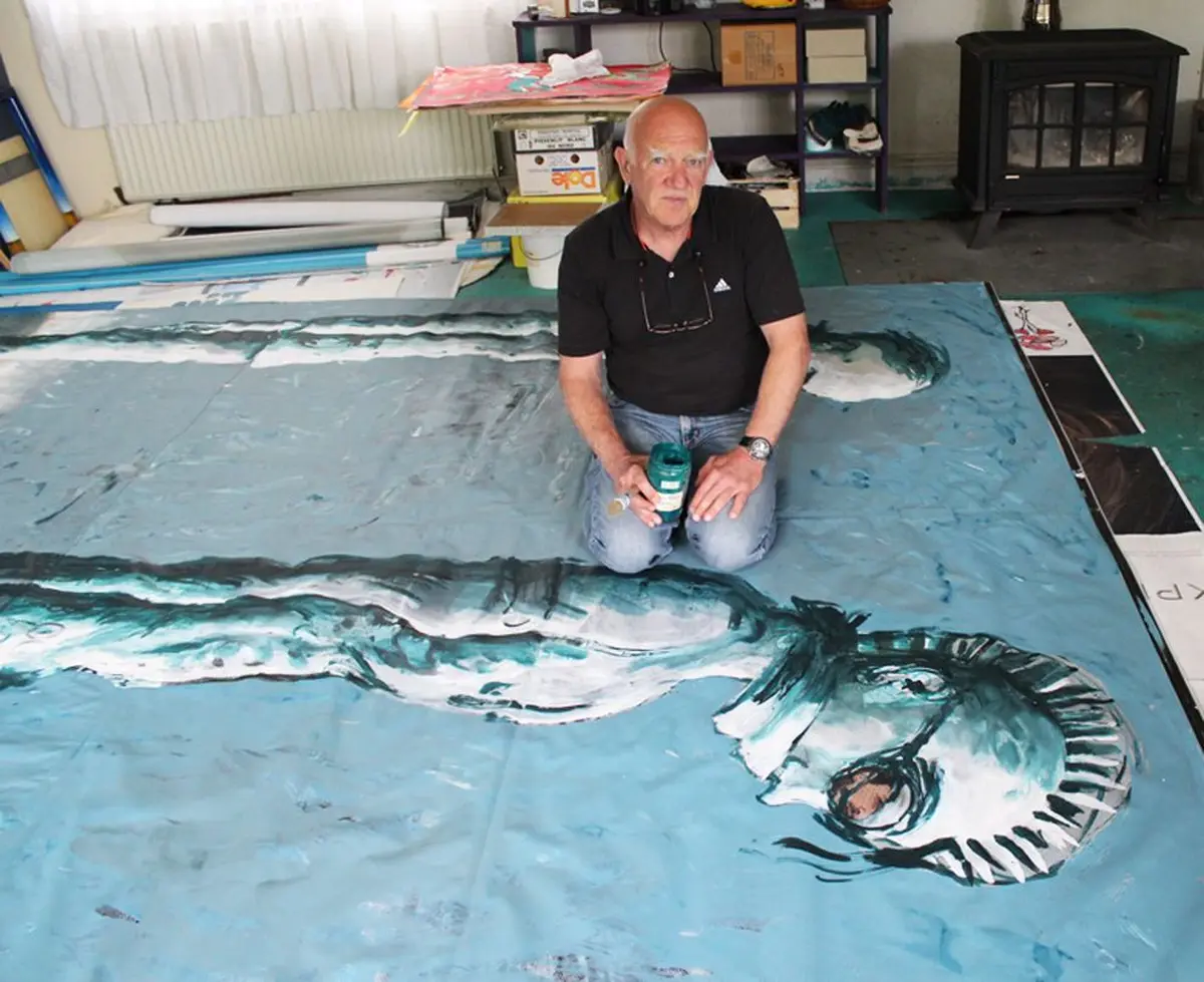 Daniel Dyminski dans son atelier à Reiningue