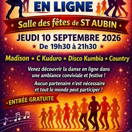 Danse en ligne à la salle des fêtes de Saint-Aubin