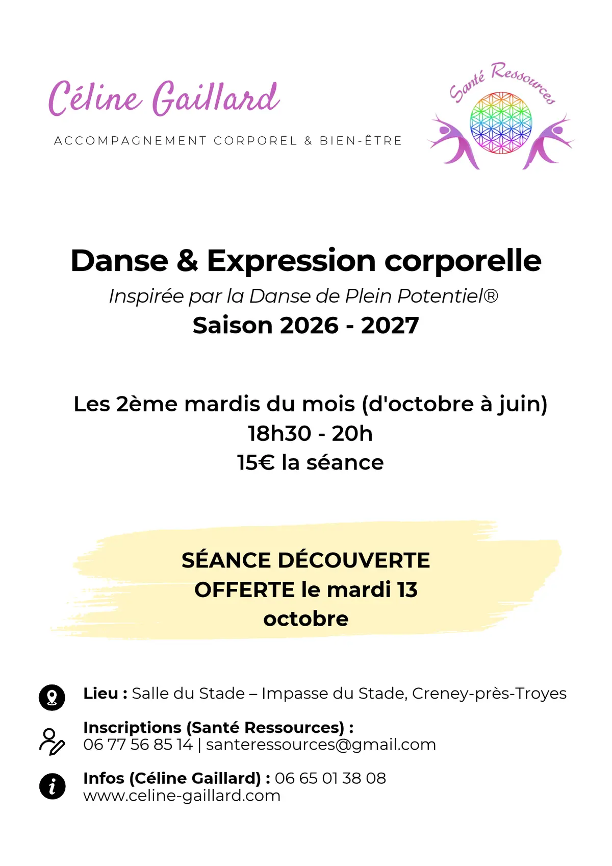 Danse &amp; Expression corporelle : atelier découverte