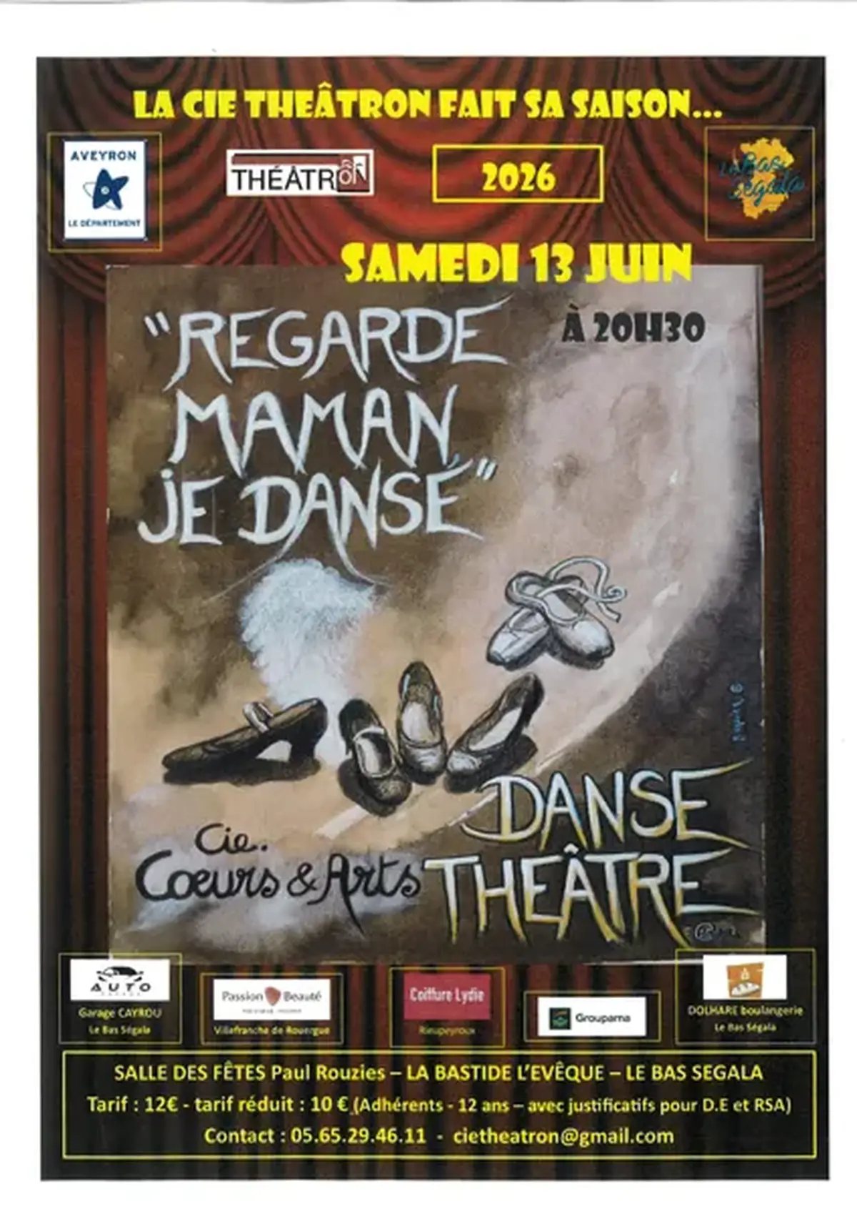 Danse et théâtre Regarde maman je danse à La Bastide l'Evêque