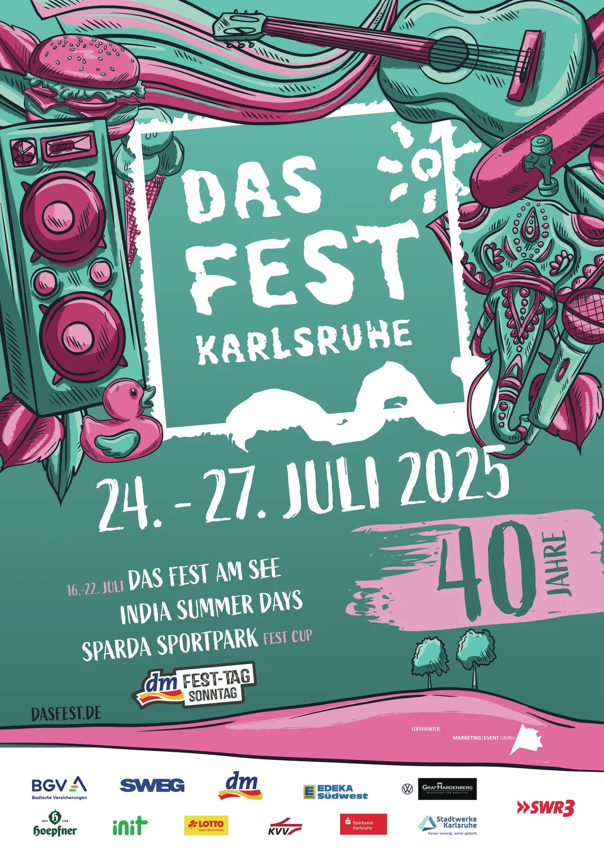 L'affiche du festival DAS FEST à Karlsruhe