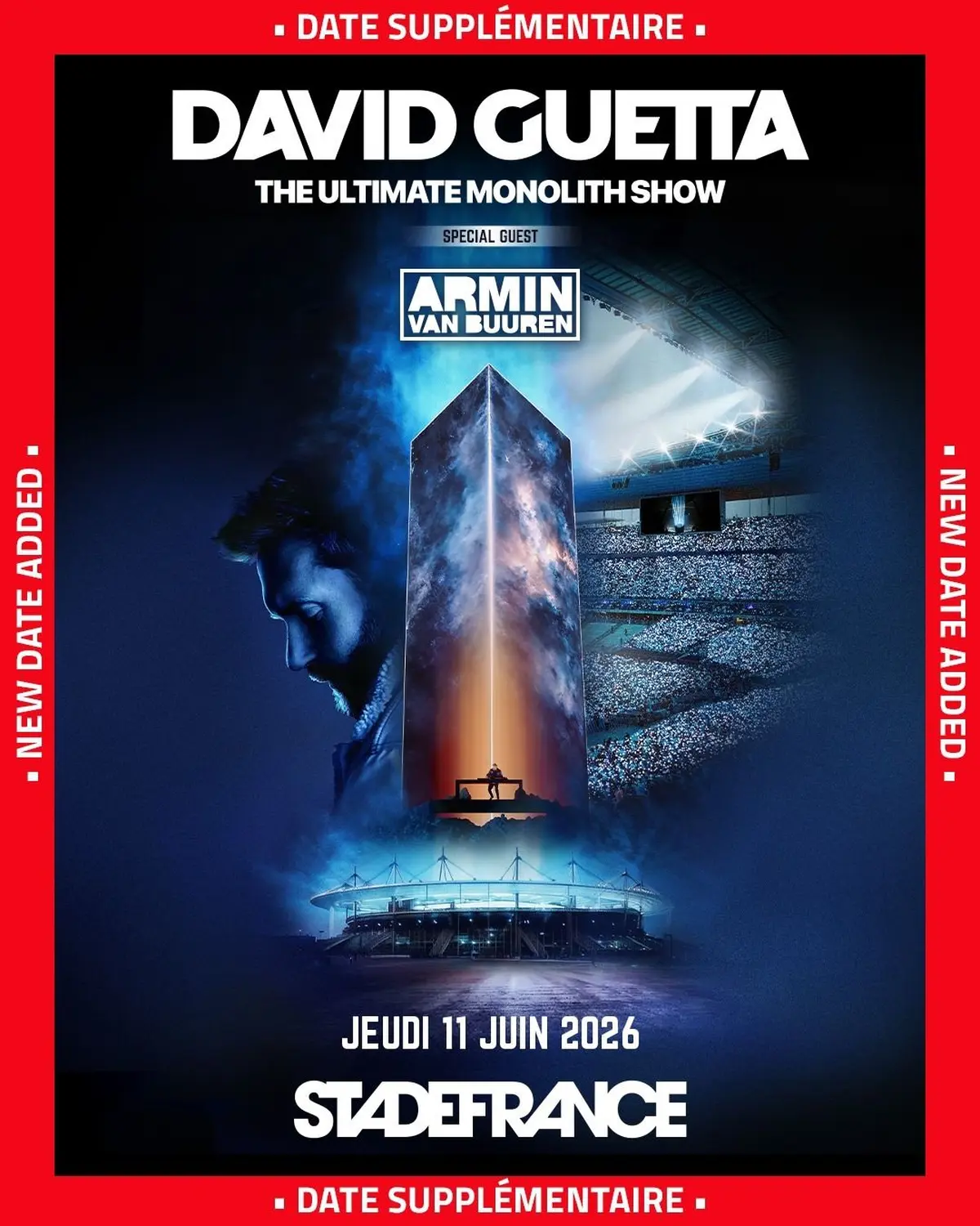 David Guetta créé la surprise avec un troisième et ultime show au Stade de France !