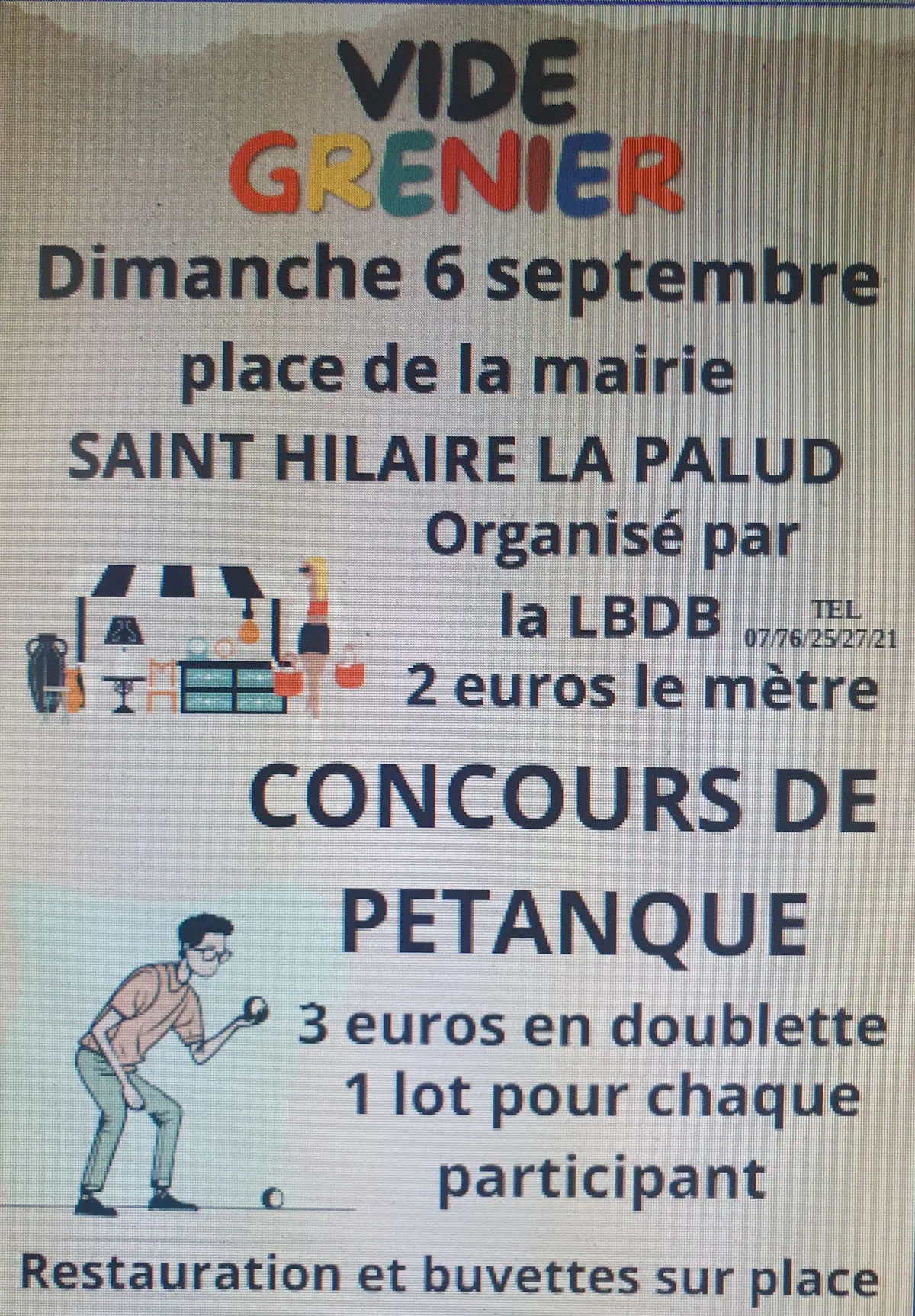 Vide grenier et concours de pétanque