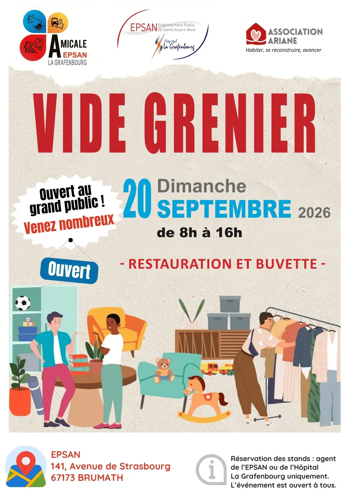 Vide grenier de l'EPSAN et l'Hôpital La Grafenbourg