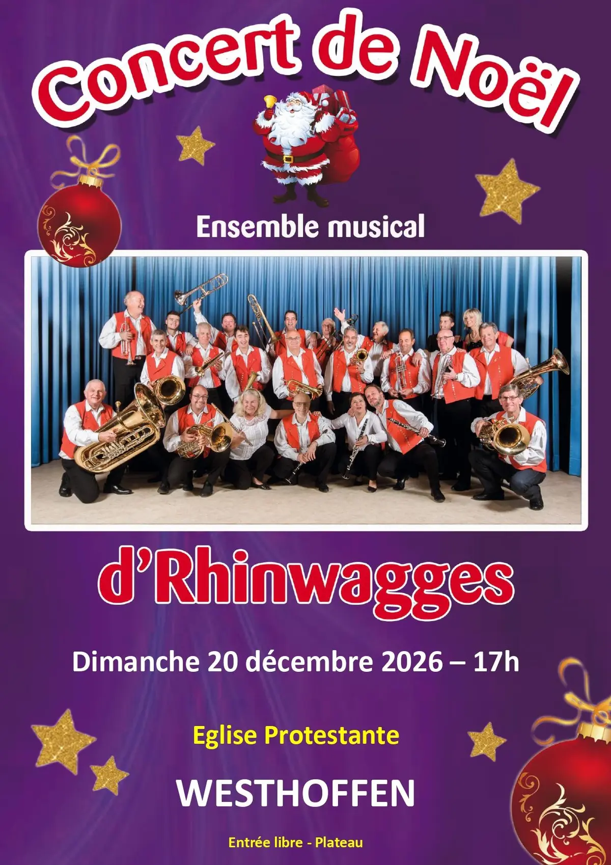Concert de Noël de l'ensemble musical 'Rhinwagges