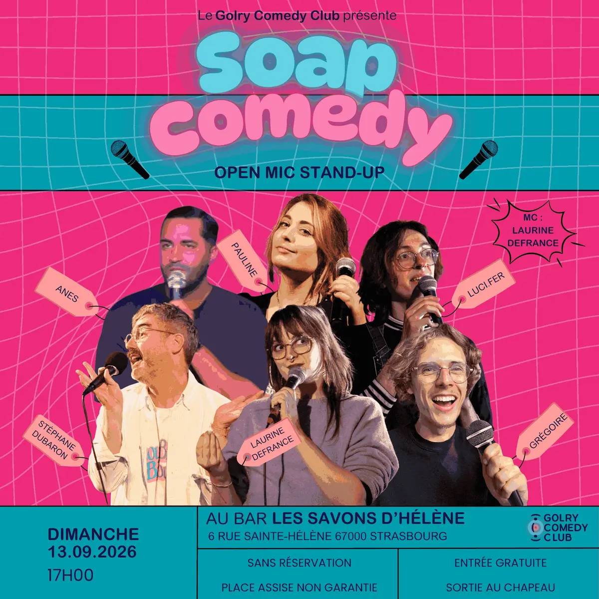 Stand-up : Soap Comedy #73 aux Savons d'Hélène par le Golry Comedy Club