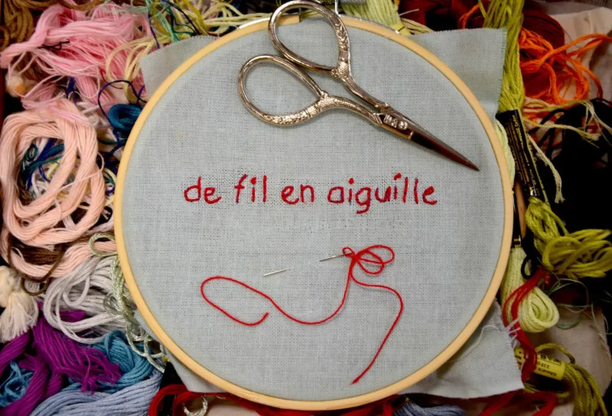 De fil en aiguille, atelier broderie