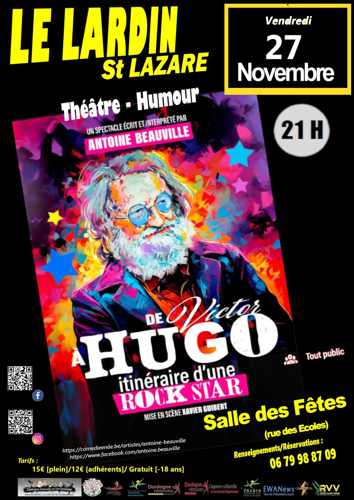 « De Victor à Hugo, itinéraire d’une Rock Star » : un spectacle théâtral