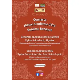 10ème anniversaire académie d'été Sublime Baroque