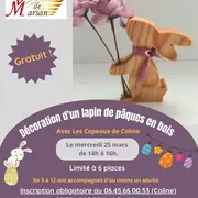 Décoration d'un lapin de Pâques en bois