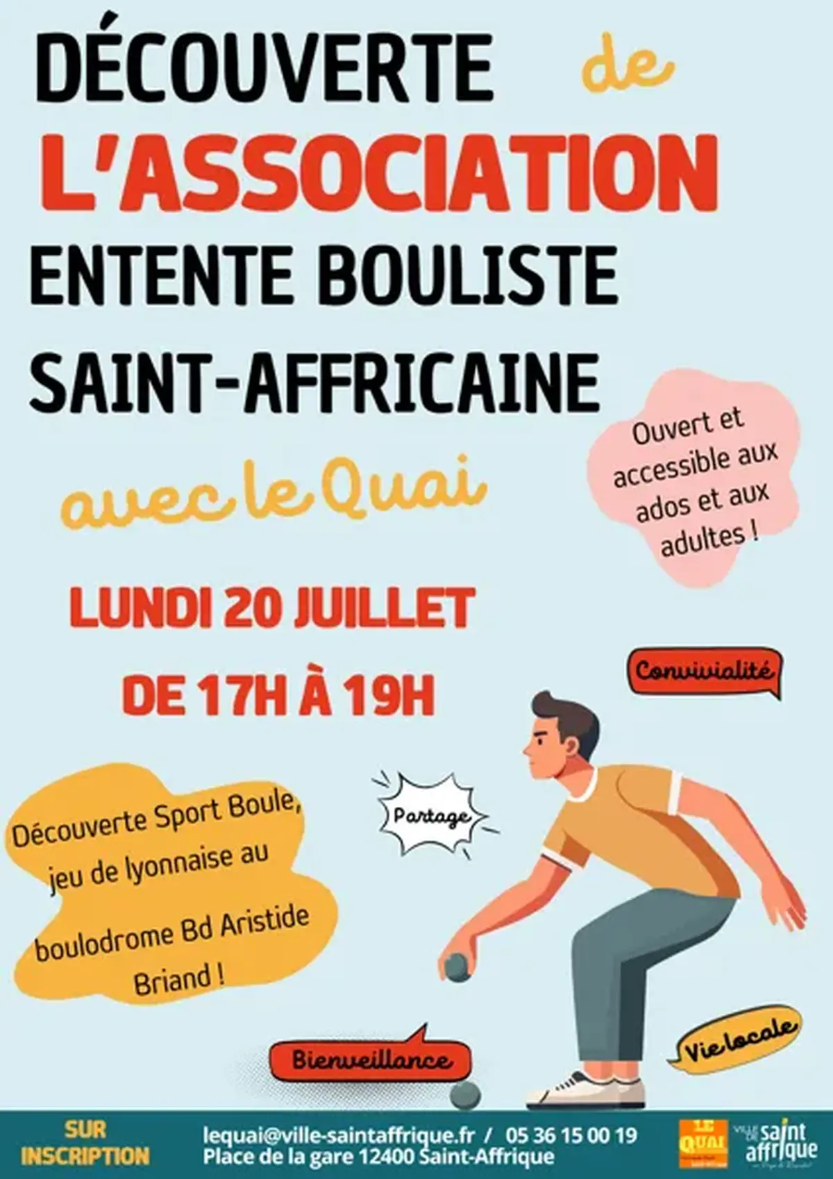 Découverte des Associations : jeu de lyonnaise avec l'Entente Bouliste Saint-Affricaine