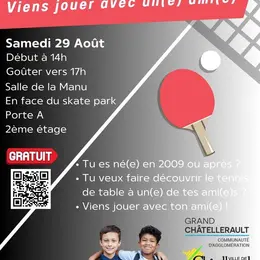 Découverte du Tennis de Table : Viens jouer avec un(e) ami(e) !