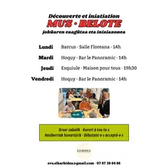 Découverte et initiation au mus et à la belote