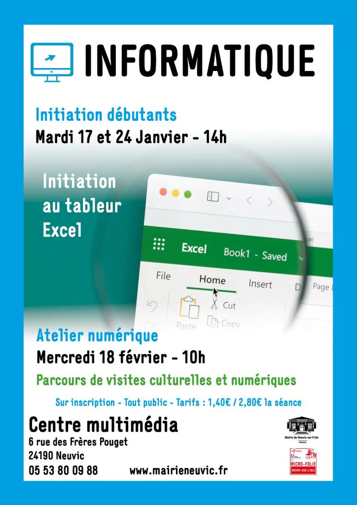 Découverte informatique : Initiation Tableur Excel
