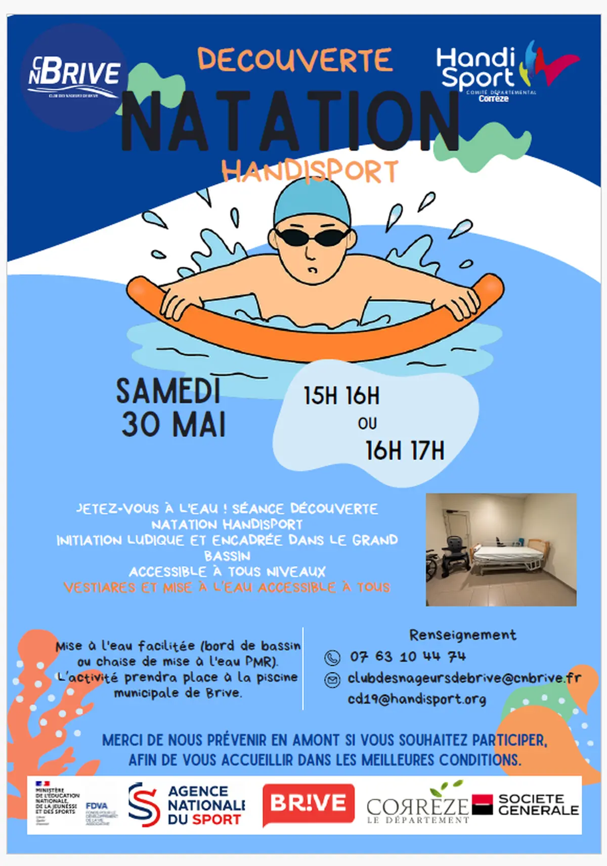 Découverte natation handisport