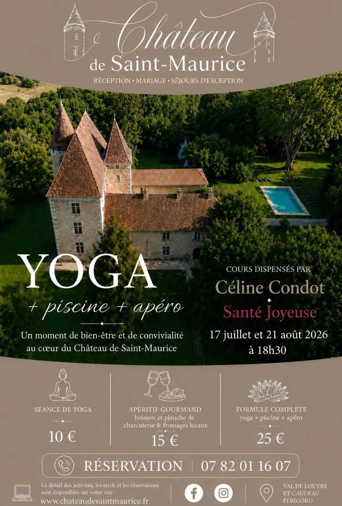 Découverte yoga piscine apéritif