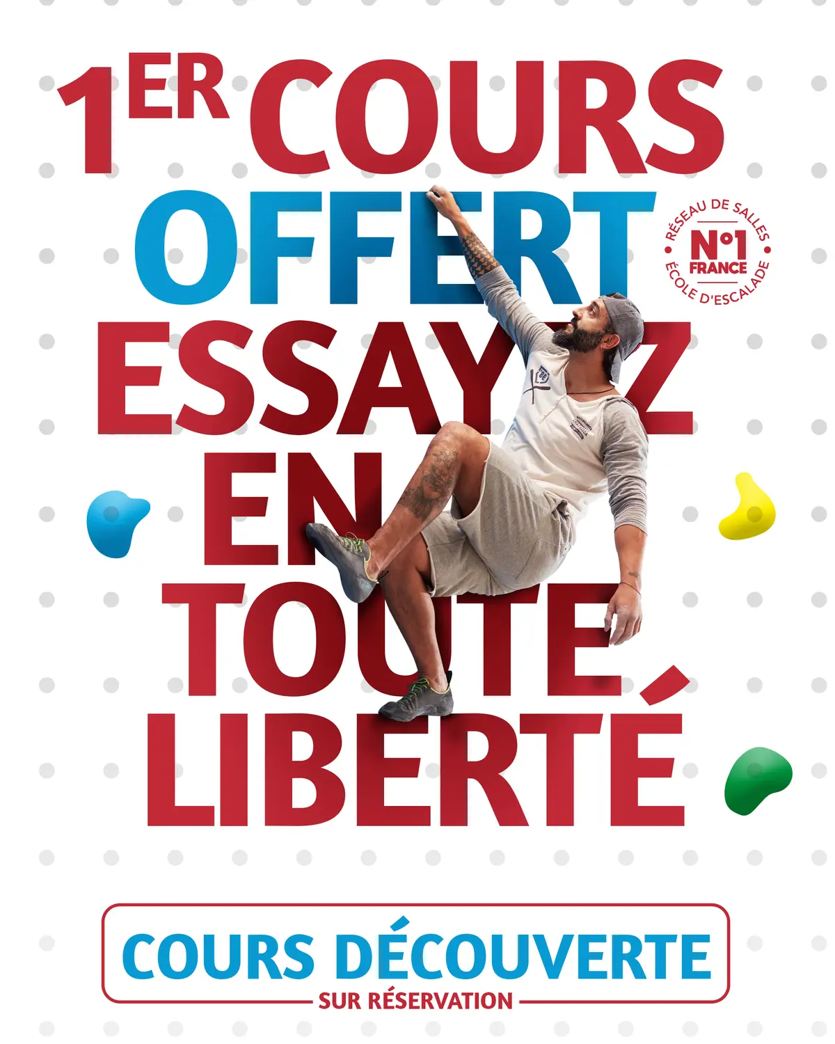 Découvrez l'escalade gratuitement tout le mois de Janvier !