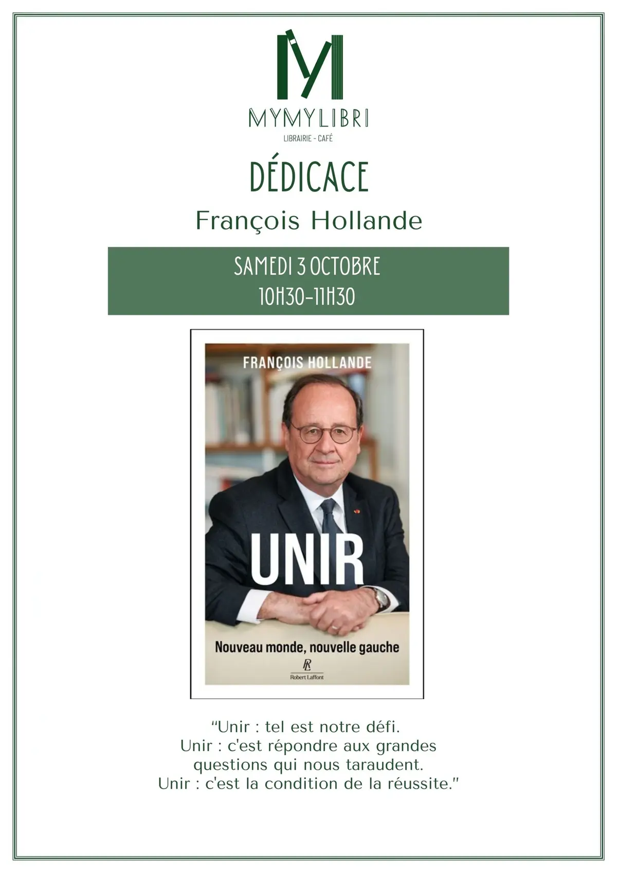 Dédicace avec François Hollande