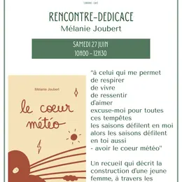 Dédicace avec Mélanie Joubert