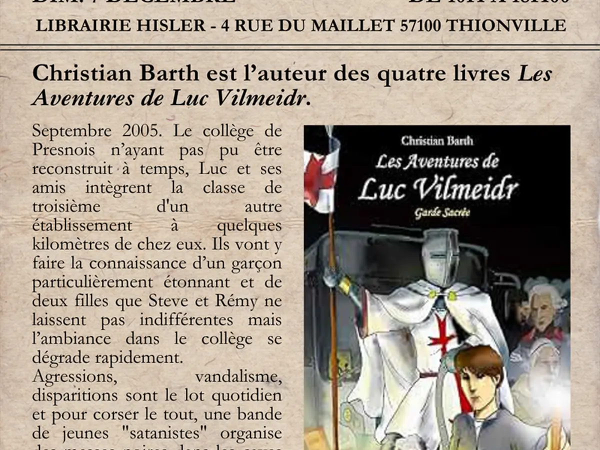 Dédicace Christian Barth