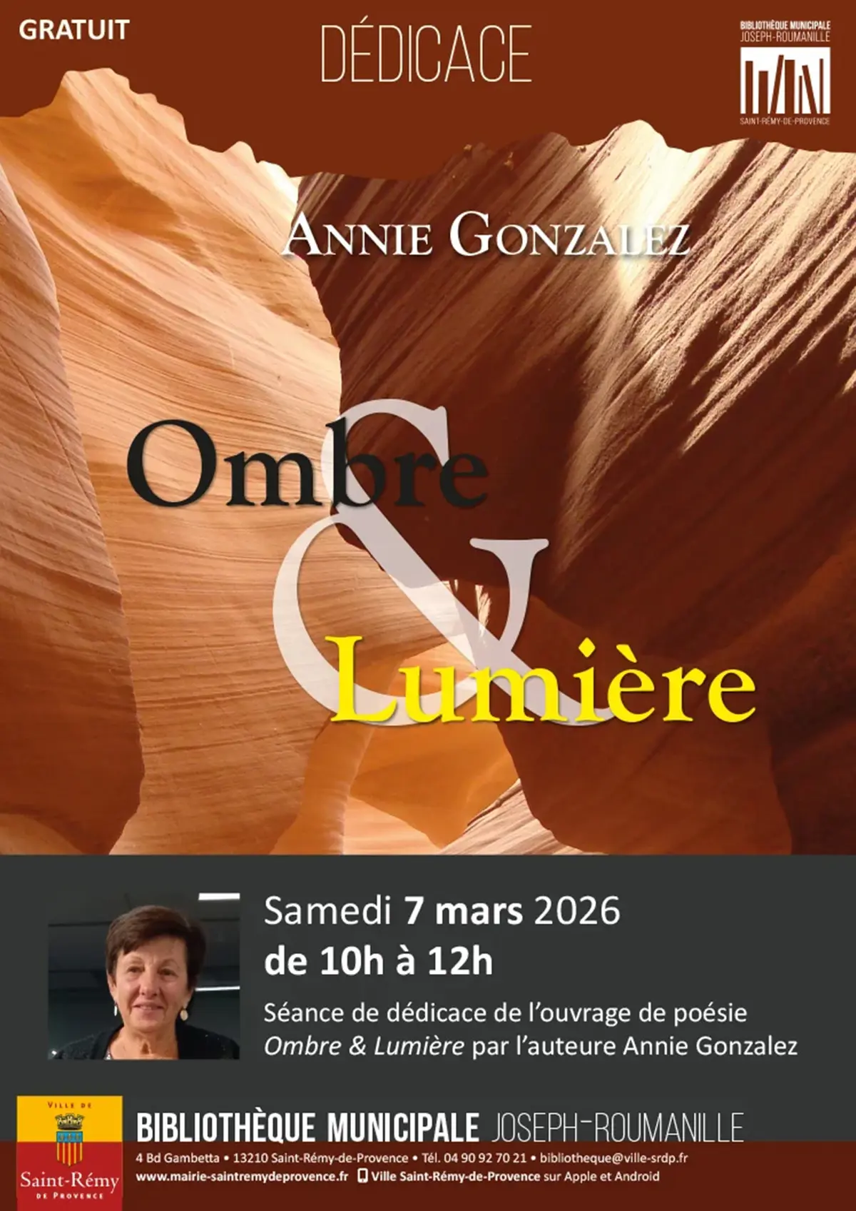 Dédicace de l'ouvrage de poésie Ombre & Lumière