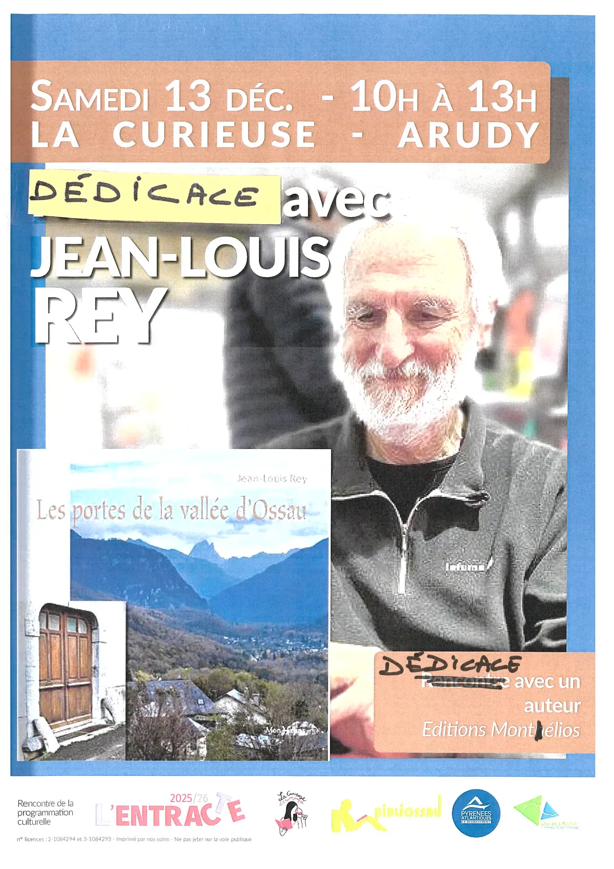Dédicaces : Jean-Louis REY, Les Portes de la Vallée d'Ossau
