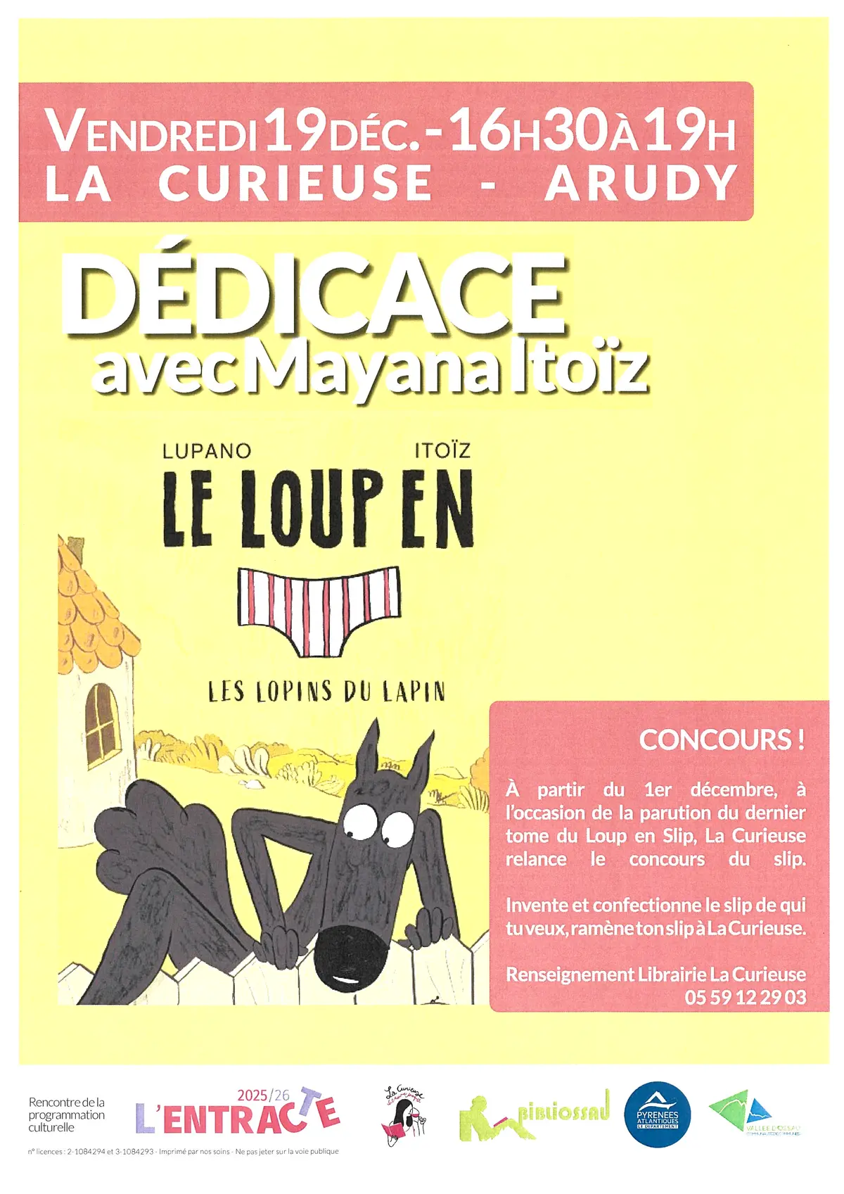 Dédicaces : Mayana Itoïz - Le loup en slip