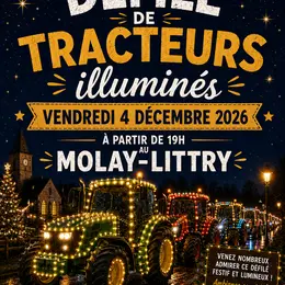 Défilé de tracteurs illuminés