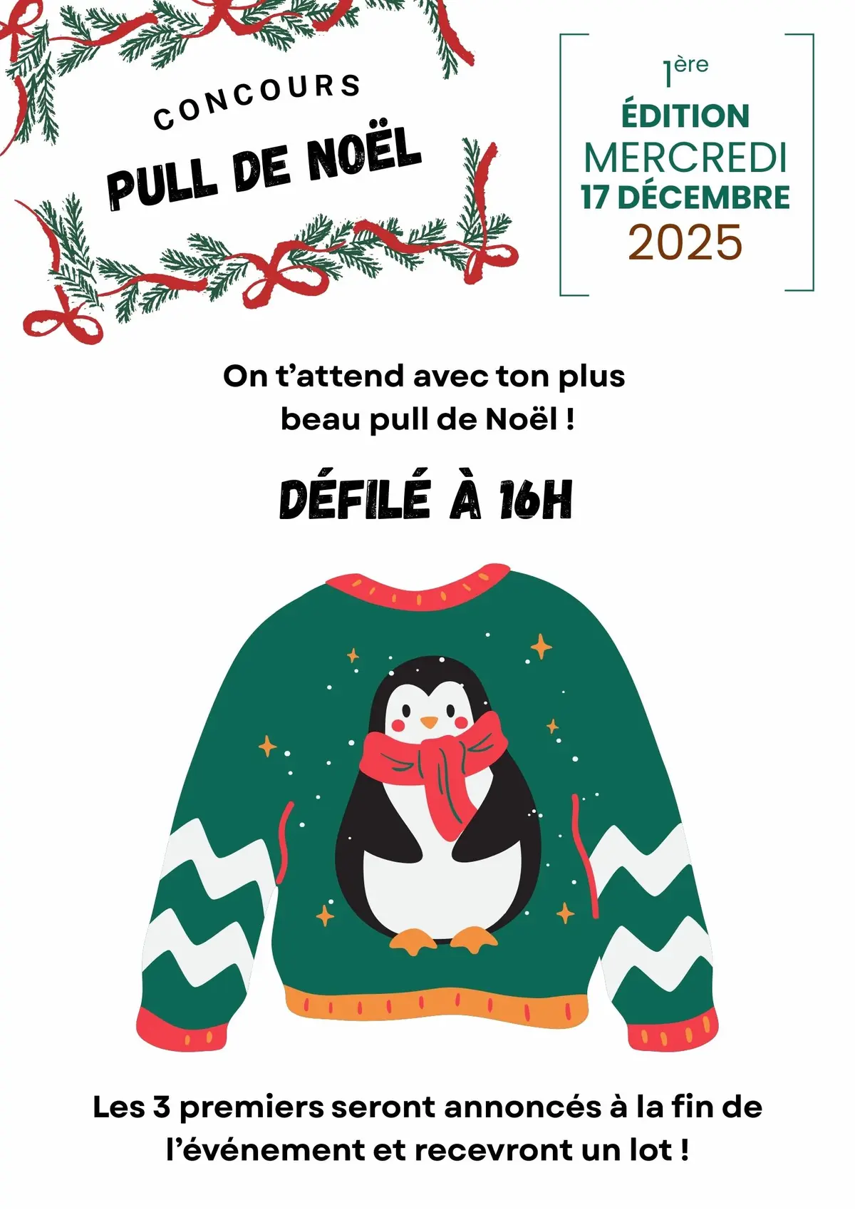 Défilé du meilleur pull de Noël