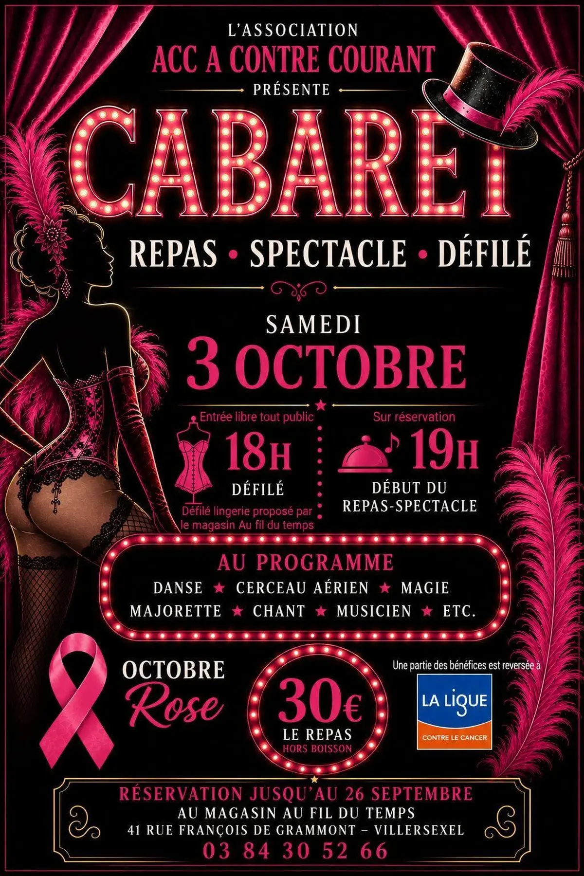 Défilé et repas spectacle cabaret