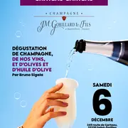 Dégustation de champagne, de vins et d'huile d'olive par Bruno Sigala