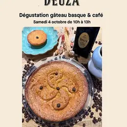 Dégustation gâteau basque et café
