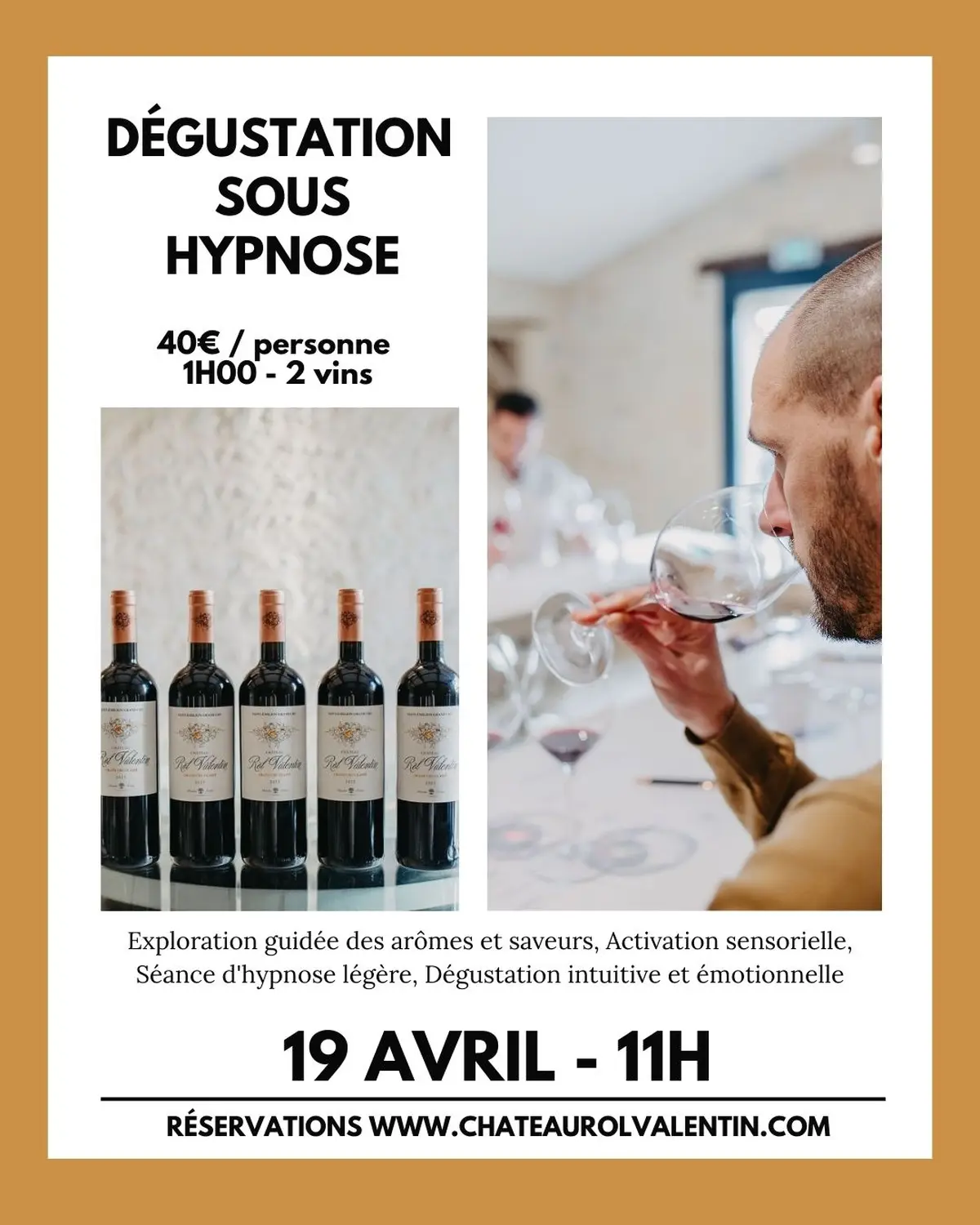 Dégustation sous hypnose x Château Rol Valentin