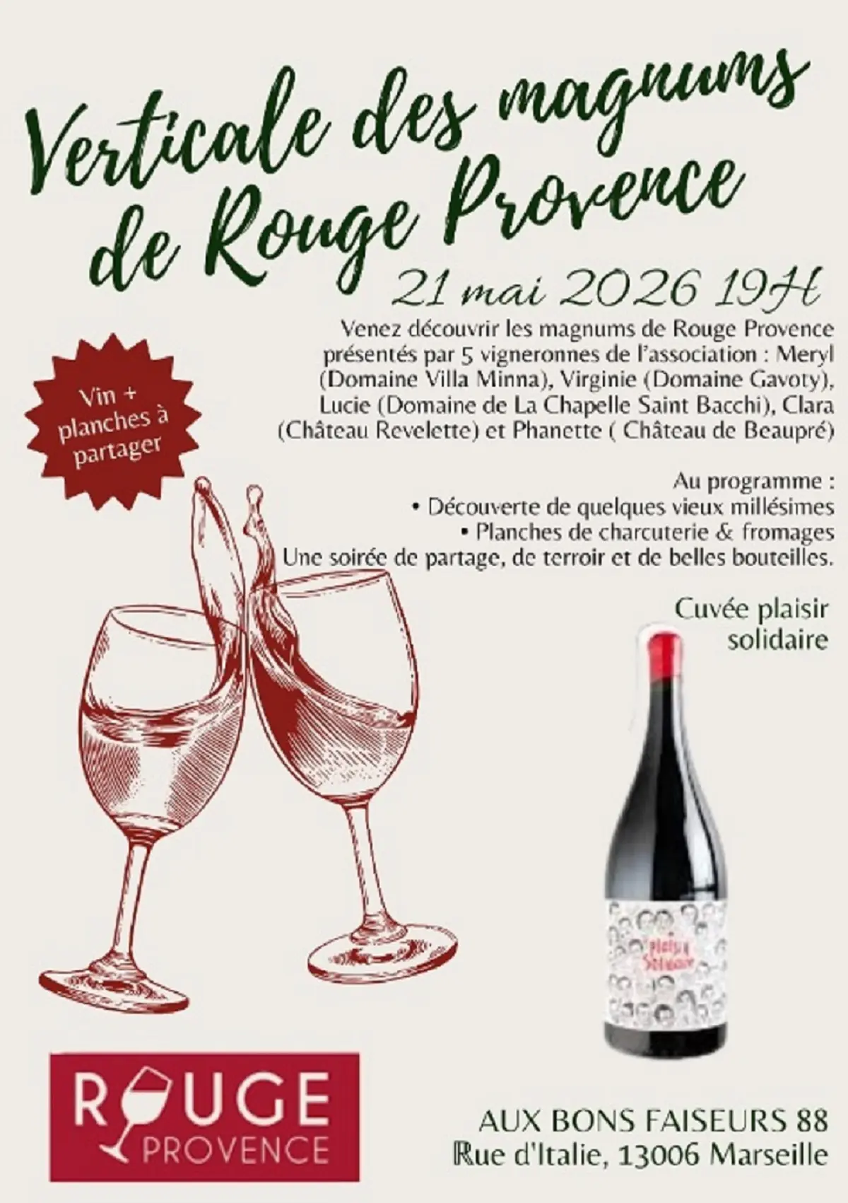 Dégustation Verticale des magnums de Rouge Provence