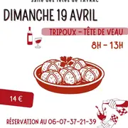 Déjeuner aux tripous/tête de veau