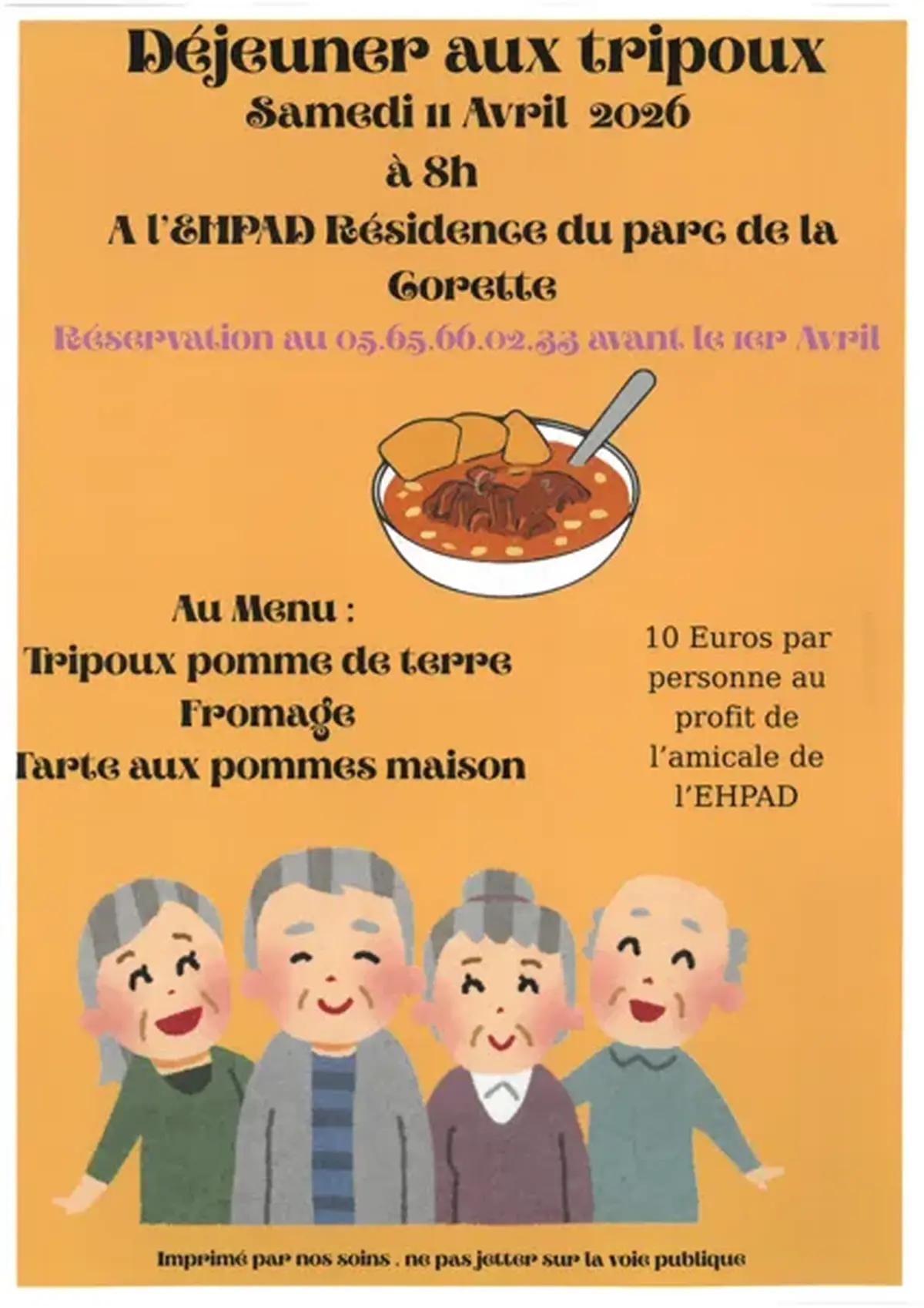 Déjeuner aux tripoux