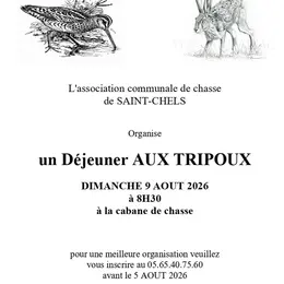 Déjeuner aux tripoux à Saint Chels