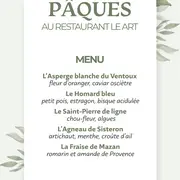 Déjeuner de Pâques au restaurant Le Art