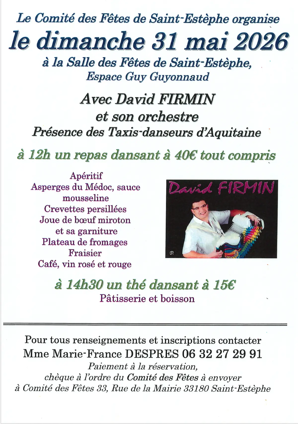 Déjeuner et thé dansant