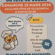 Déjeuner soupe au fromage ou tête de veau