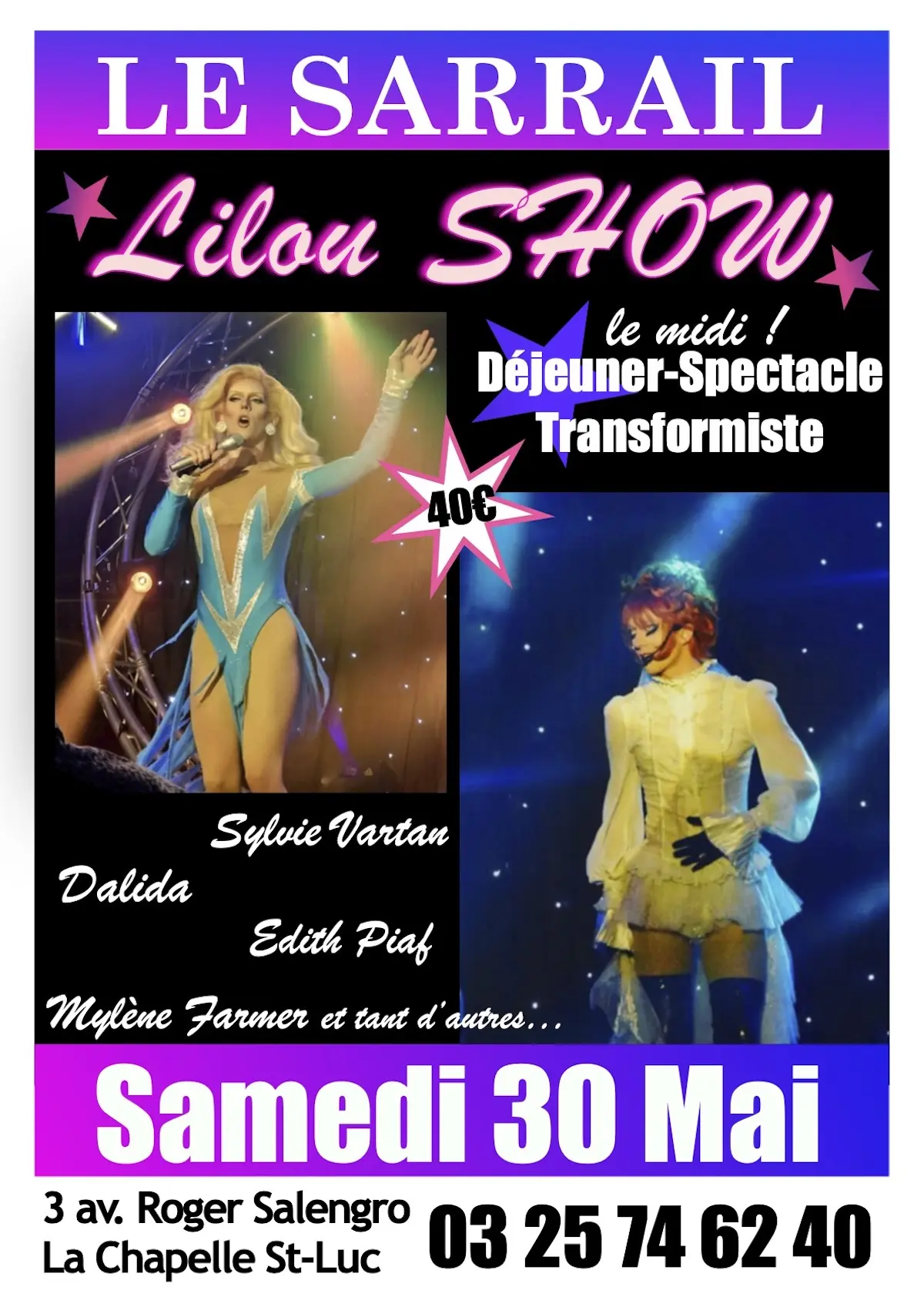 Déjeuner-Spectacle Lilou Show Transformiste