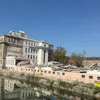 Démolition de l'ancien bâtiment de la Poste à Mulhouse DR