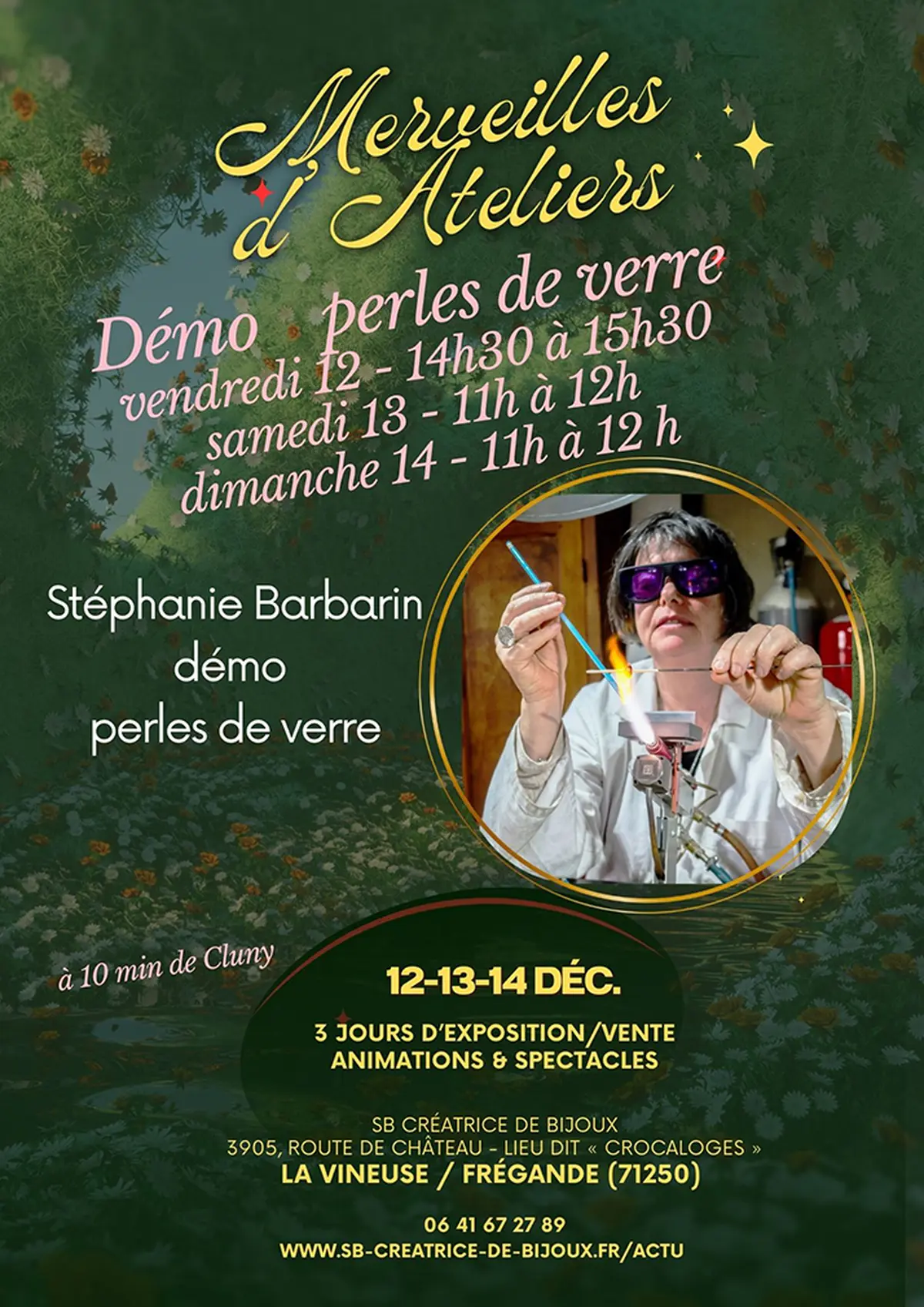 Démonstration de fabrication de perles de verre au chalumeau