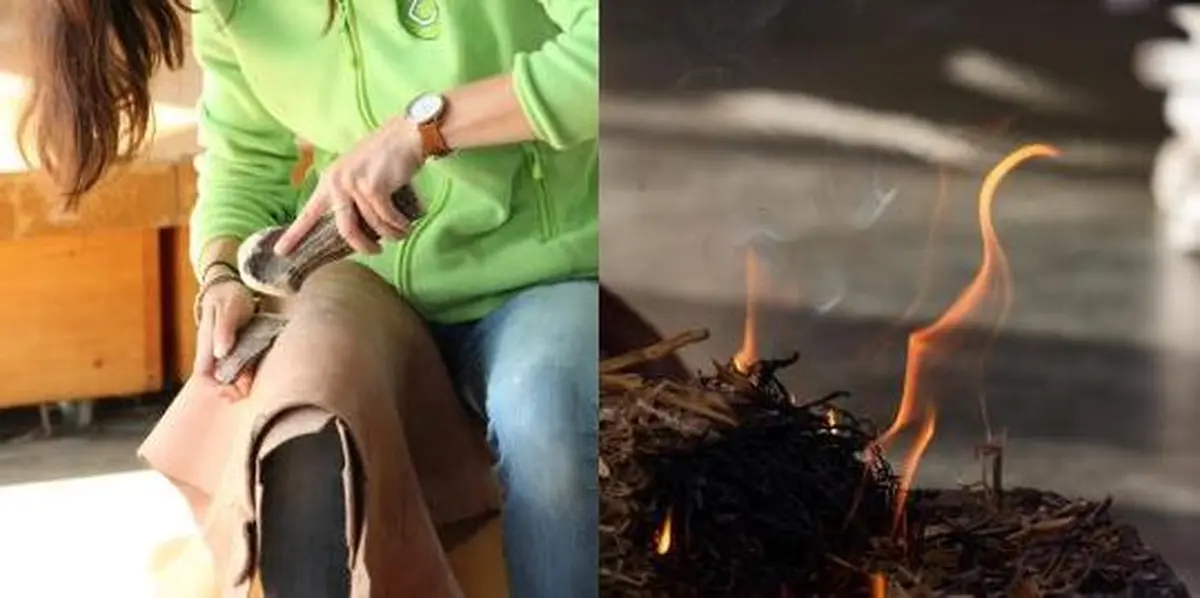 Démonstration De Taille De Silex Et D’allumage Du Feu